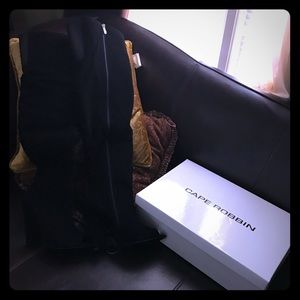 ❤️ Black thigh high open toe boot❤️